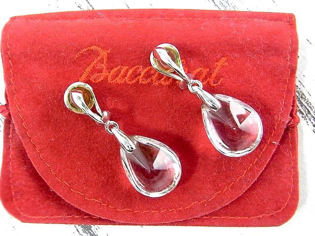 Baccarat バカラ イヤリング クリスタルガラス シルバー925
