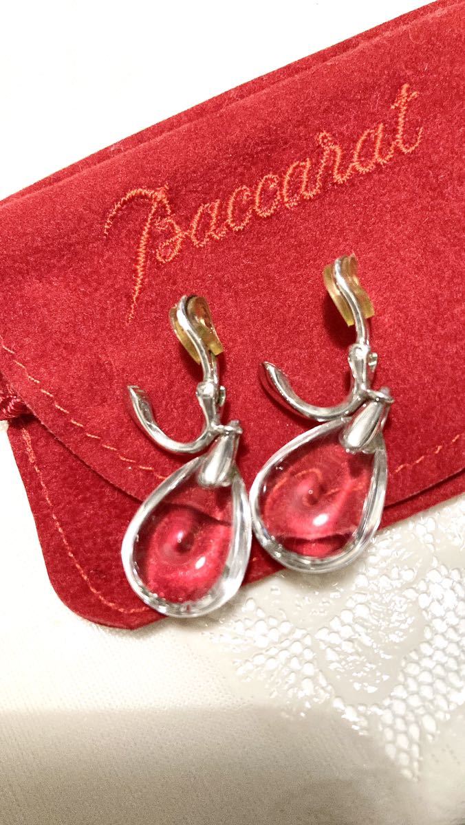 Baccarat バカラ イヤリング クリスタルガラス シルバー925