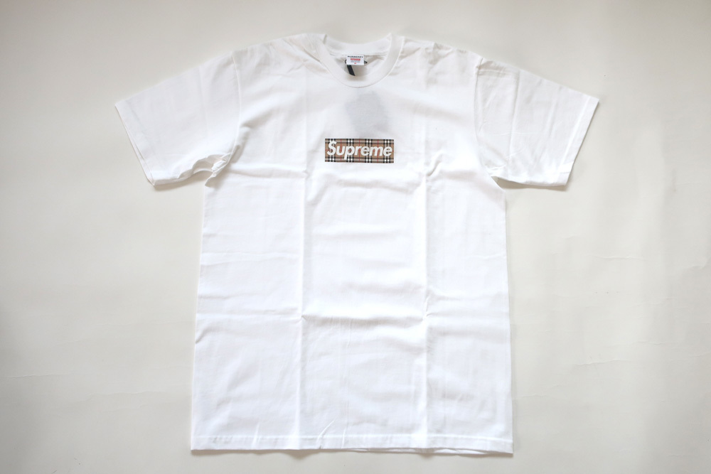 M最初の(M)Supreme Burberry Box Logo TeeシュプリームバーバリーボックスロゴTシャツ白 半袖Tシャツ ブランド別  ファッションM￥35,455-www.montossi.com