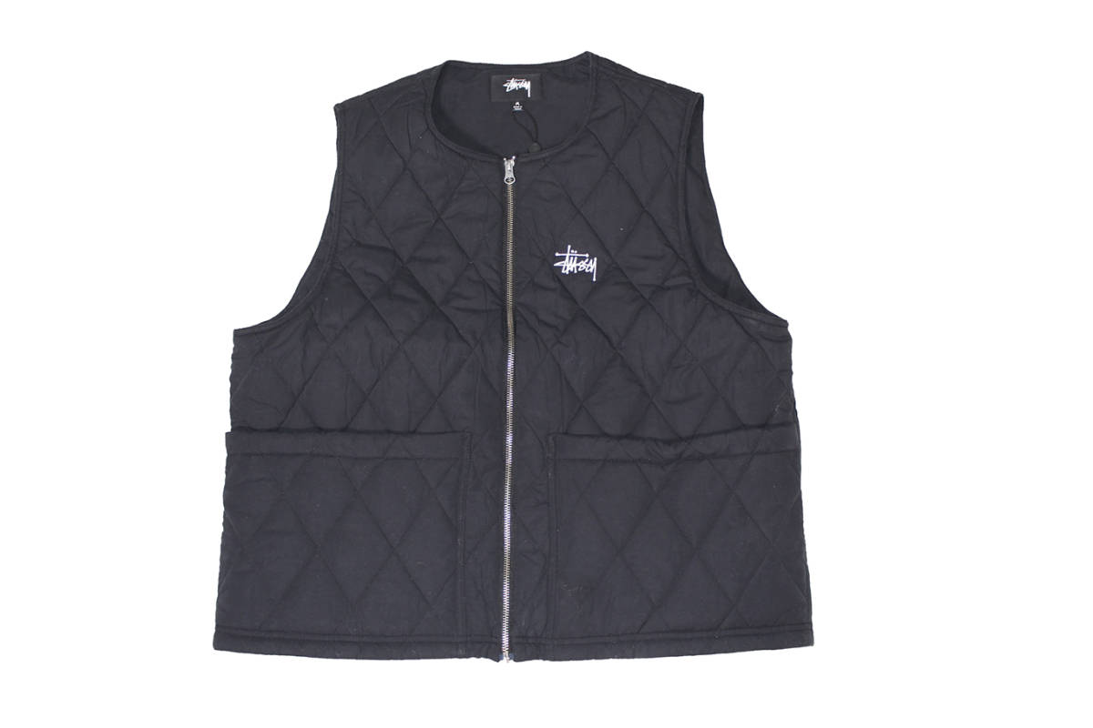 人気ショップが最安値挑戦 STUSSY DIAMOND QUILTED VEST 22SS size M