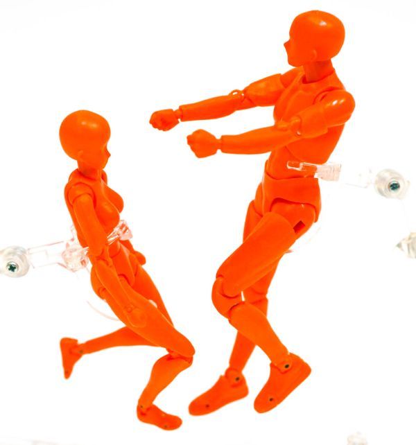 デッサン人形 男性　男 橙色　セット デッサンモデル 人体模型 ボディちゃん　ボディくん　素体　可動式　フィギュア　絵画モデル