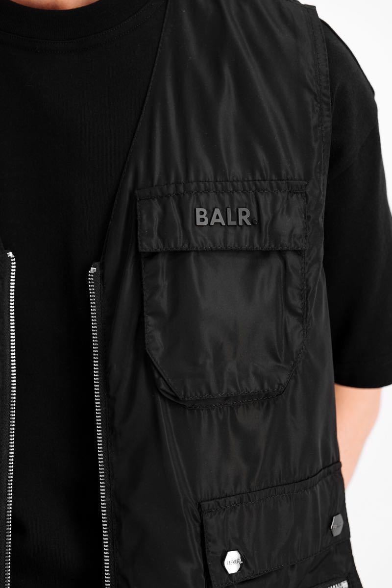 BALR ボーラー ベスト CARGO POCKET STRAIGHT WAISTCOAT BLACK 新品未