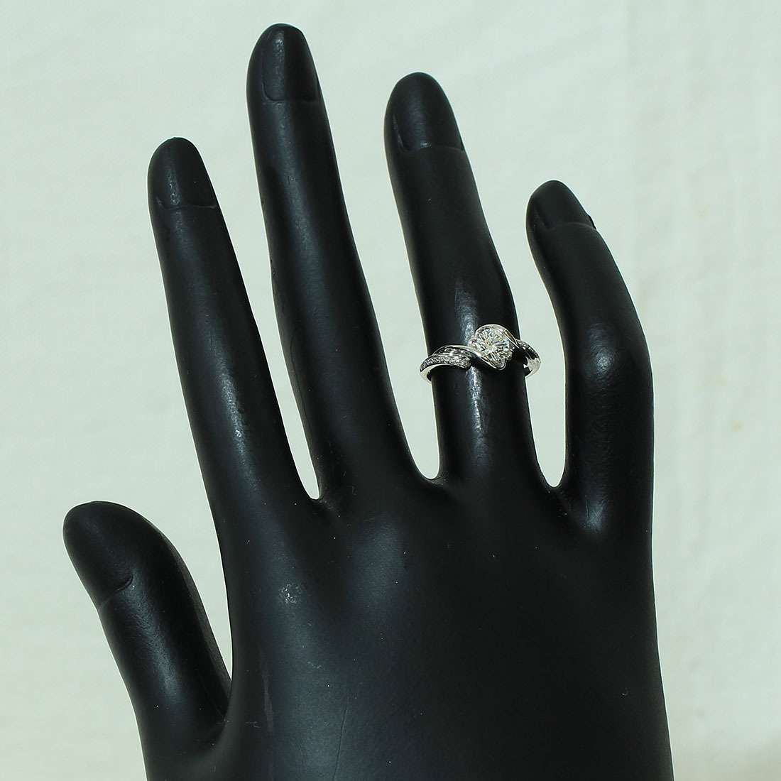 フォーエバーマーク 0.43ct ダイヤ リング 7号 K18WG 鑑 D2773