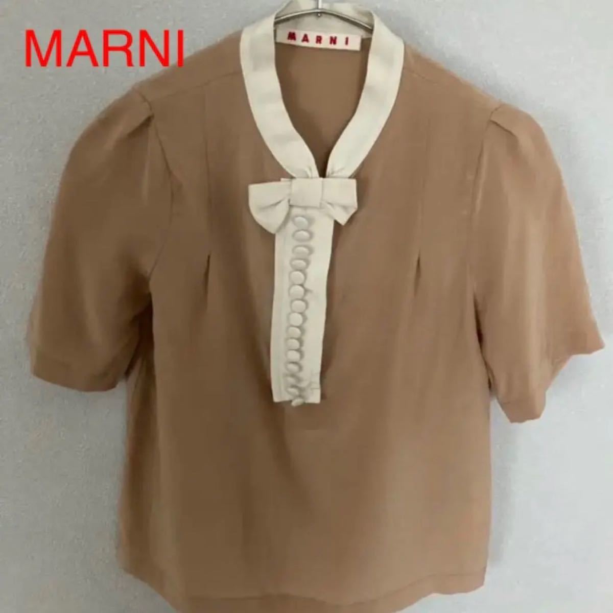【美品】MARNI マルニ  シルク 半袖 ブラウス 5〜6歳用 イタリア製
