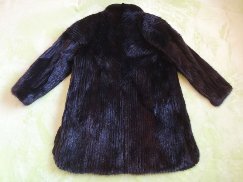 コート レディース SAGA MINK サガミンク 毛皮 ハーフコート ブラック　１１サイズ 美品 中古　SP s02_画像2