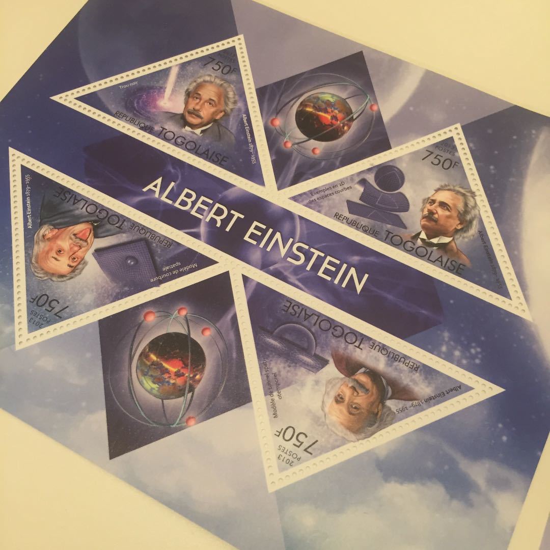 【送料無料】未使用 海外切手シート2枚セット ポスト アルバートアインシュタイン einstein 