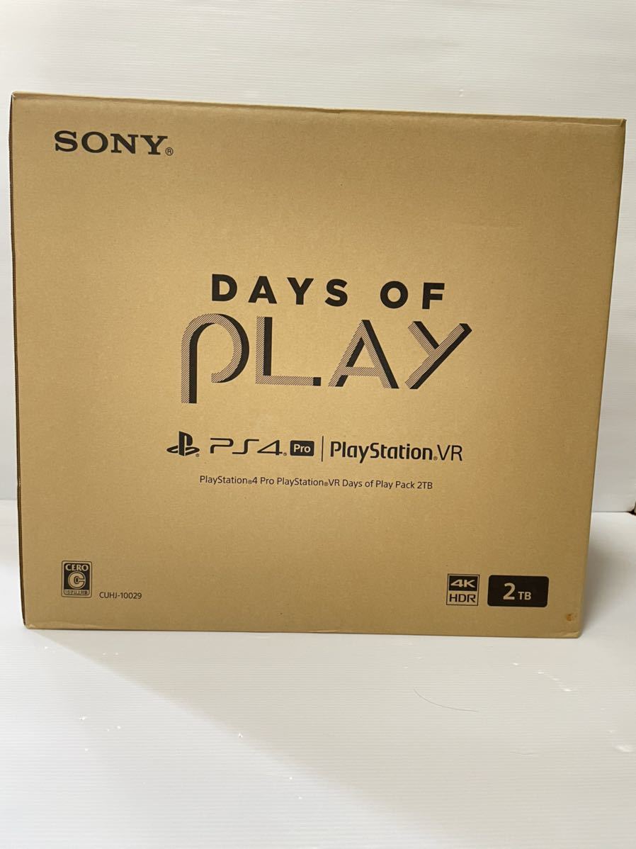 ほぼ未使用に近い送料無料PlayStation 4 Pro PlayStation VR Days of Play Pack 2TB (CUHJ-10029) プレステ4 プレステVR