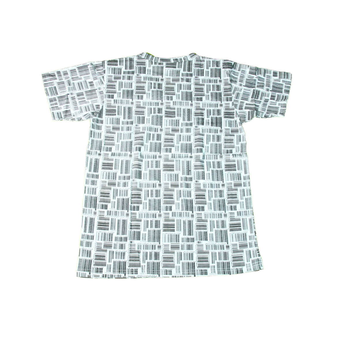Vネック バーコード アート お洒落 買い物 スーパー サマー 夏 ストリート系 デザインTシャツ おもしろTシャツ メンズTシャツ 半袖 ★N118M_画像3
