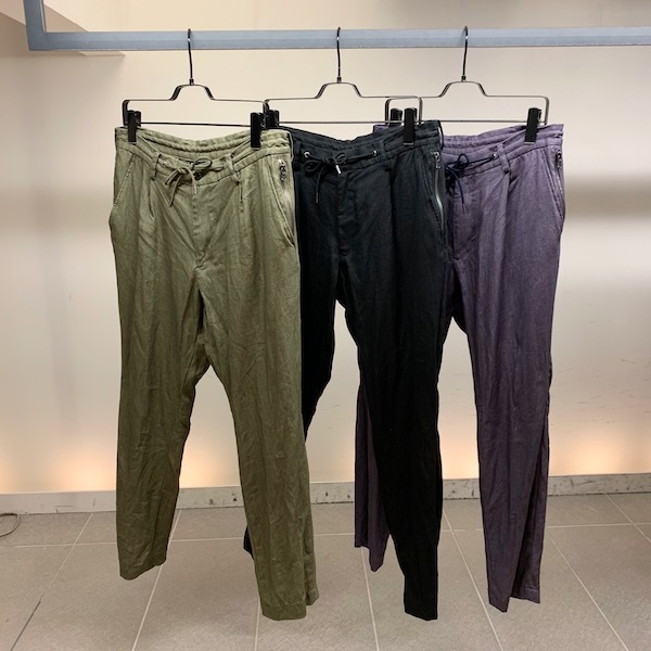 20SS 数回着3 1万 ジュンハシモト EASY TUCK PANTS イージータック