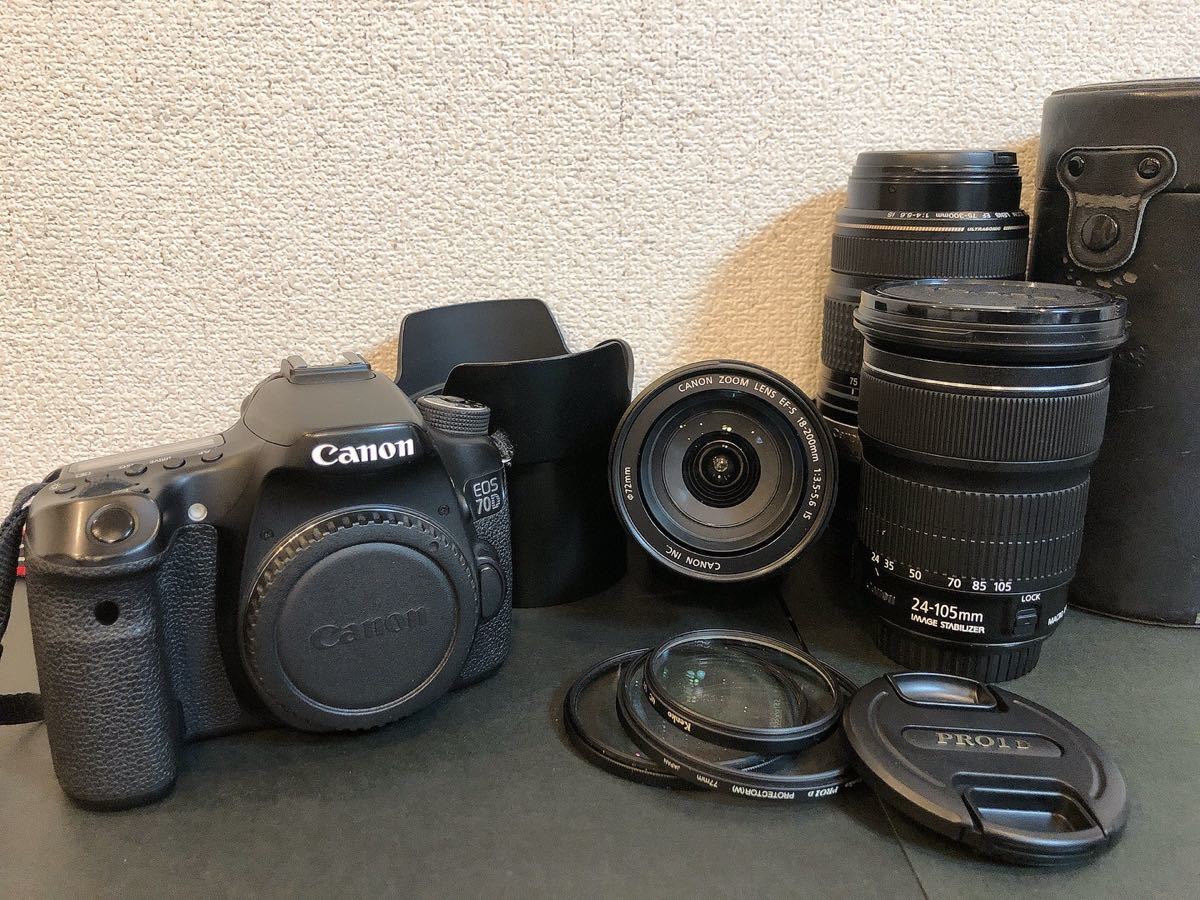 Canon キャノンEOS 70D レンズ3本セット デジタル一眼レフカメラ 