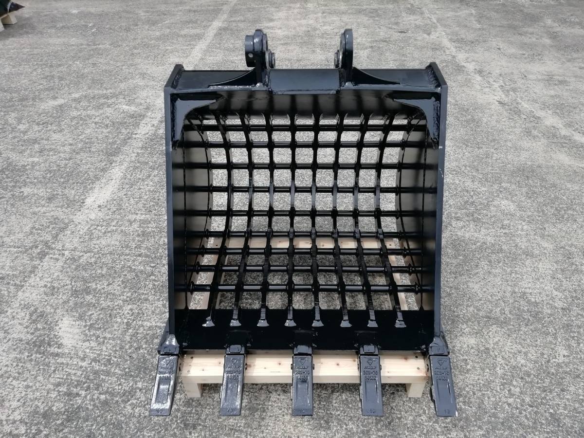 国産】 新品 スケルトンバケット 0.25m3クラス 網サイズ80x80mm 横