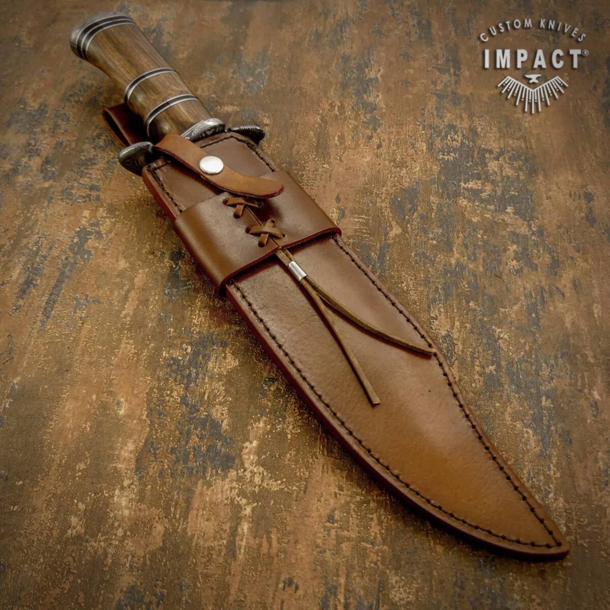 ☆全長45cm イギリス IMPACT製 ダマスカス鋼 ナイフ カスタム ☆全長45cm イギリス IMPACT製 ダマスカス鋼 ナイフ カスタム