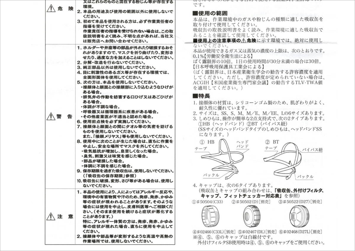 (在庫あり)重松　防毒マスク　ＧＭ－７６Ｓ　吸収缶　ペイントメイト　セット　　自動車　鈑金　塗装　送料無料_画像5
