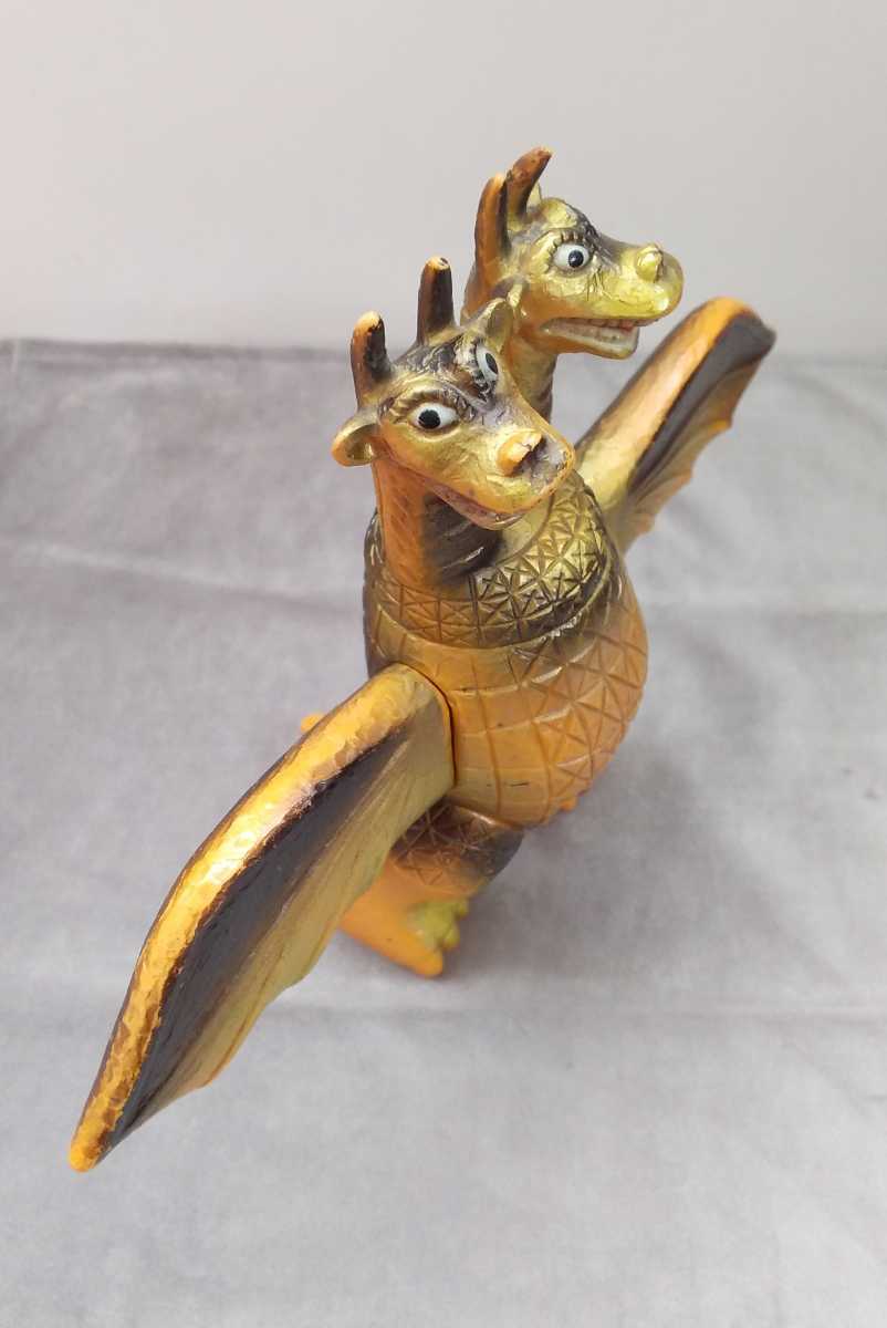 当時物 ミウラ 三浦トーイ キングギドラ風 双頭竜 怪獣 ソフビ 当時物 ミウラ 三浦トーイ キングギドラ風 双頭竜 怪獣 ソフビ