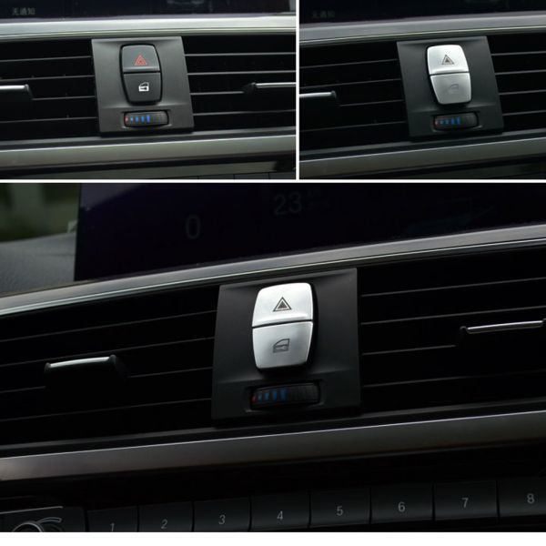 即決 BMW F20 F22 ハザード オート ドア ロック ボタン カバー Mスポーツ 2pcs シルバー (0)(0)_画像1
