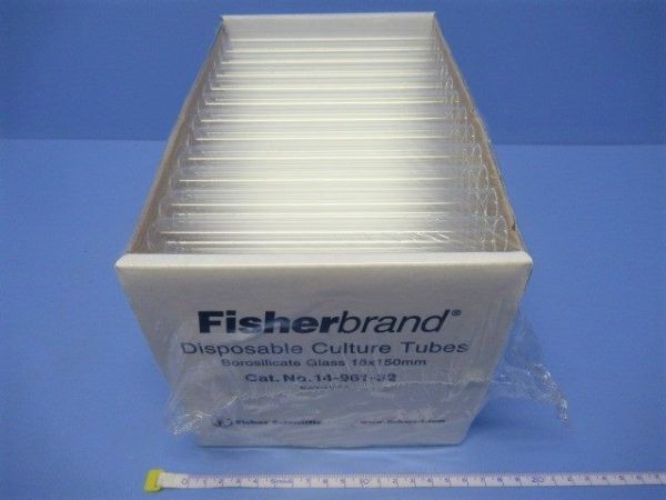 Fisherbrand 直口硼珪酸ガラスチューブ φ18×150mm 14-961-32 y666_横16cm