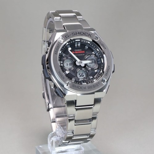 カシオ G-STEEL ミッドサイズ 電波ソーラー 腕時計 GST-W310D-1AJF シルバー
