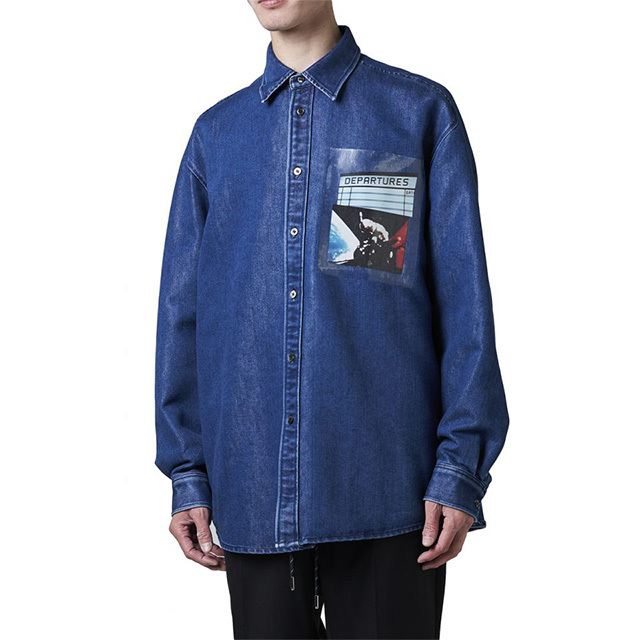 20S/S Name. ネーム SHINY DENIM OVERSIZED SHIRT_画像1