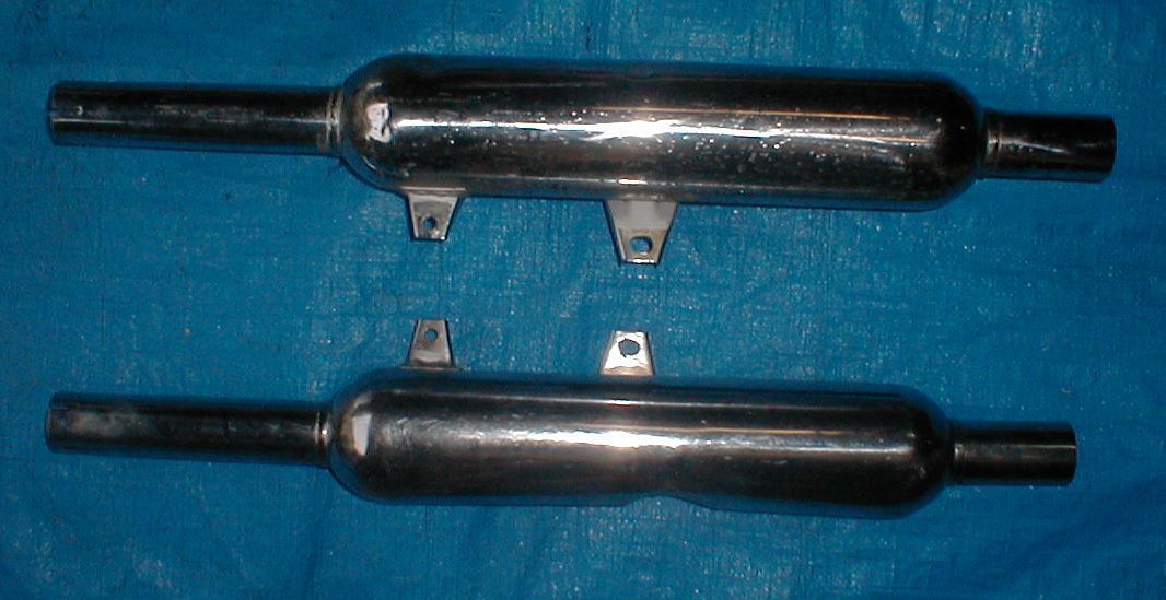 * Kawasaki *W1/W1S[ original left right muffler /2 point hanging weight / superior article ]*