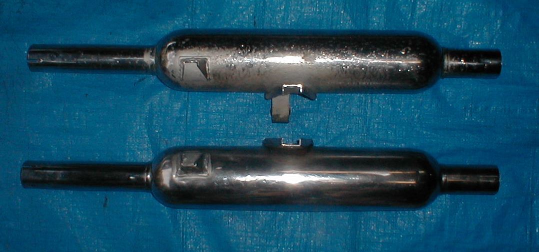 * Kawasaki *W1/W1S[ original left right muffler /2 point hanging weight / superior article ]*