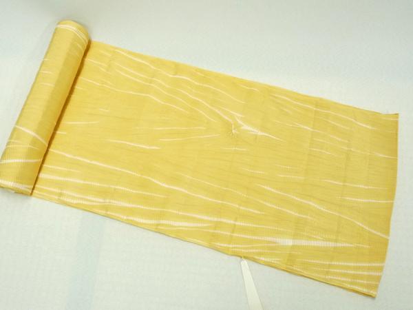 最大12%OFFクーポン まゆの四季/新品/日本の絹/襦袢/長襦袢-柳絞り染め-薄黄色 未仕立て