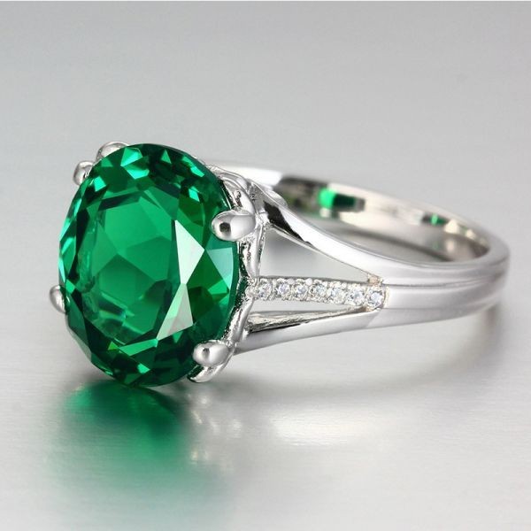 IP65防水 エメラルド❣️計1.0ct❣️ダイヤ Pt1000 プラチナリング
