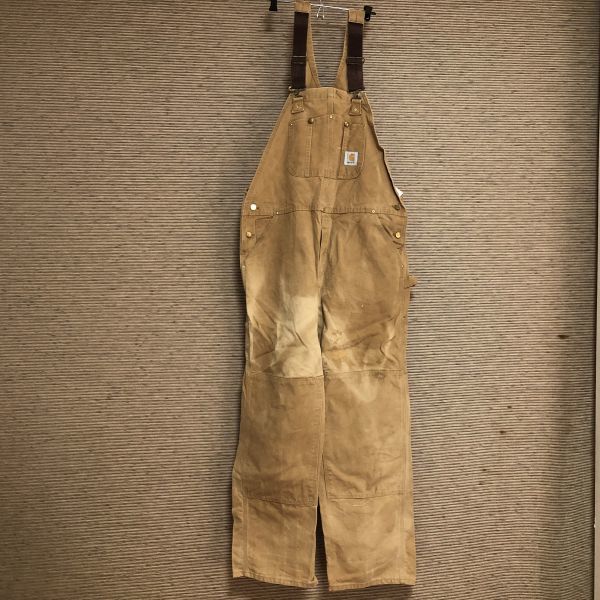 カーハート　80年代　USA製　オーバーオール　サロペット　キャラメルＶ２　carhartt 　入手困難 ワンポイントロゴ 　ビンテージ　激レア