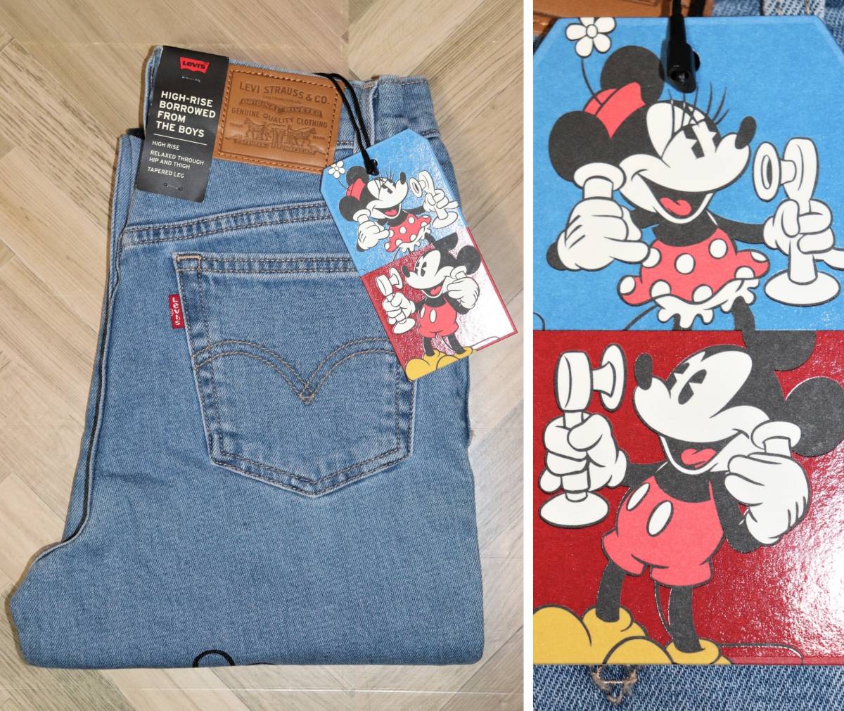  free shipping special price prompt decision [ new goods ] LEVI\'S × DISNEY * HIGH-RISE BORROWED FROM THE BOYS stretch Denim (W24) * Levi's Disney 
