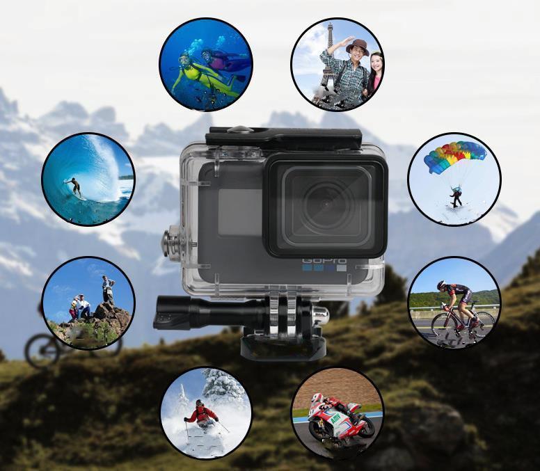 Z51 送料無料 GoPro HERO 7/6/5 Black ハウジング アクションカメラ ダイビング アウトドア 高透過率 40m防水性能 ケース 防塵 耐衝撃_画像4