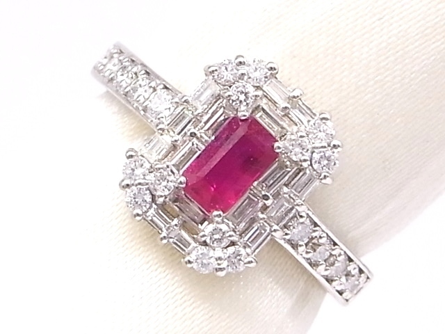 激安商品 g13765 Pt950 R0.338ct D0.56ct リング USED 美品 4.2g #12 ルビー 激安商品 g13765 Pt950 R0.338ct D0.56ct リング USED 美品 4.2g #12 ルビー