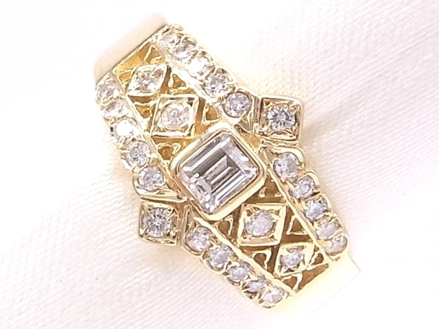 g13324 750(K18YG) ダイヤ リング USED 美品 5.5g #13 www.anac-mali.org