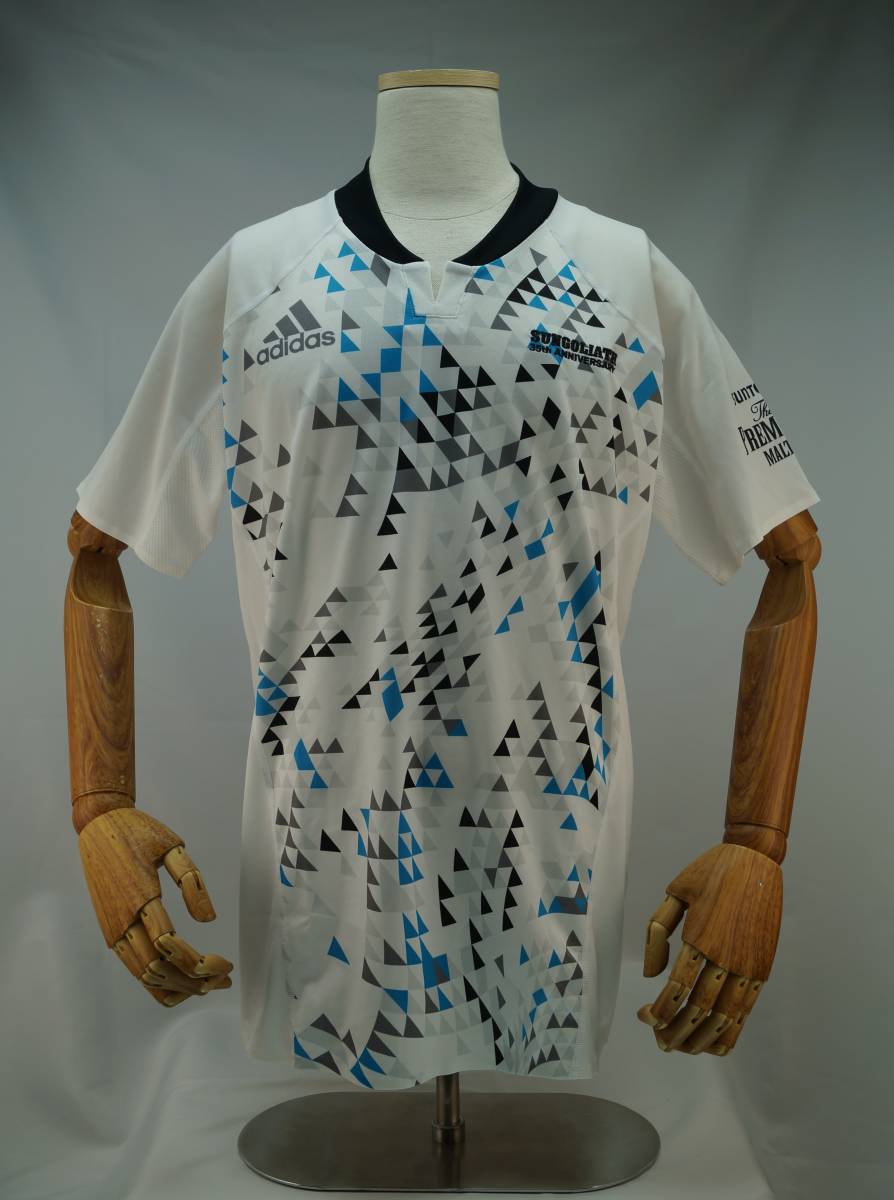 adidas ラグビー トップリーグ サントリーサンゴリアス トレーニングシャツ 35周年記念 O_画像1