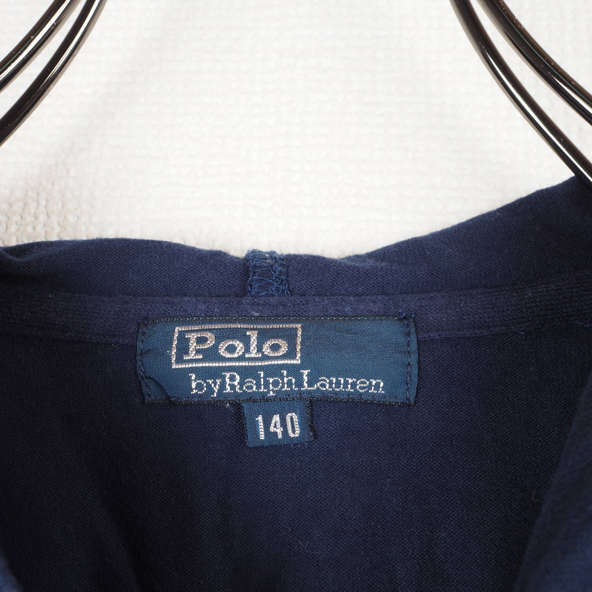 L0042*POLO RALPH LAUREN*ポロラルフローレン*キッズ長袖パーカー*サイズ140*紺_画像6