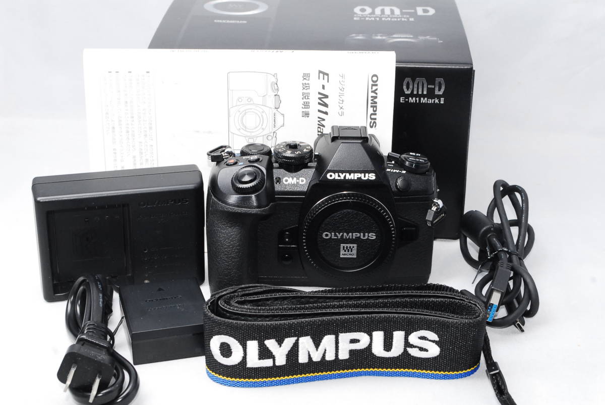 ◆極上美品◆ オリンパス OLYMPUS OM-D E-M1 Mark II ミラーレス一眼 ブラック ★動作確認済み★ シャッター回数7851回!