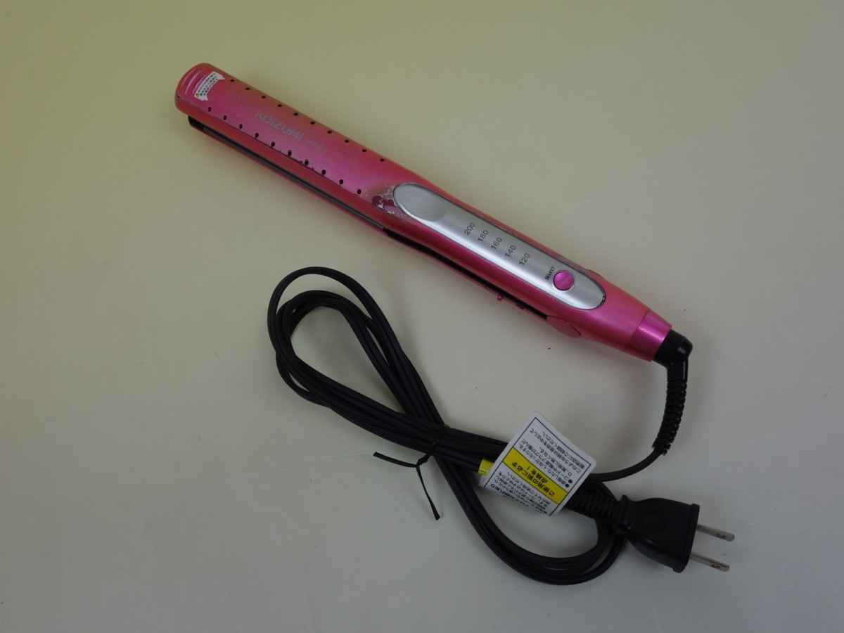 KOIZUMI Koizumi hair iron KHS-8210 pink temperature adjustment possibility operation verification ending 