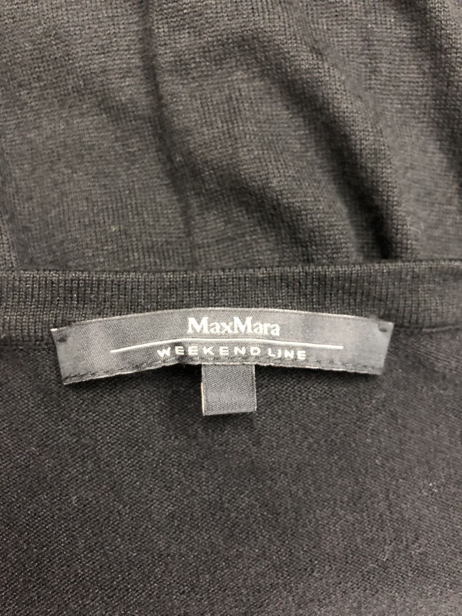 美品　MAX MARA Week end マックスマーラ　レディース　ブラック　シルク混　長袖　ニットワンピース　S表記_画像5