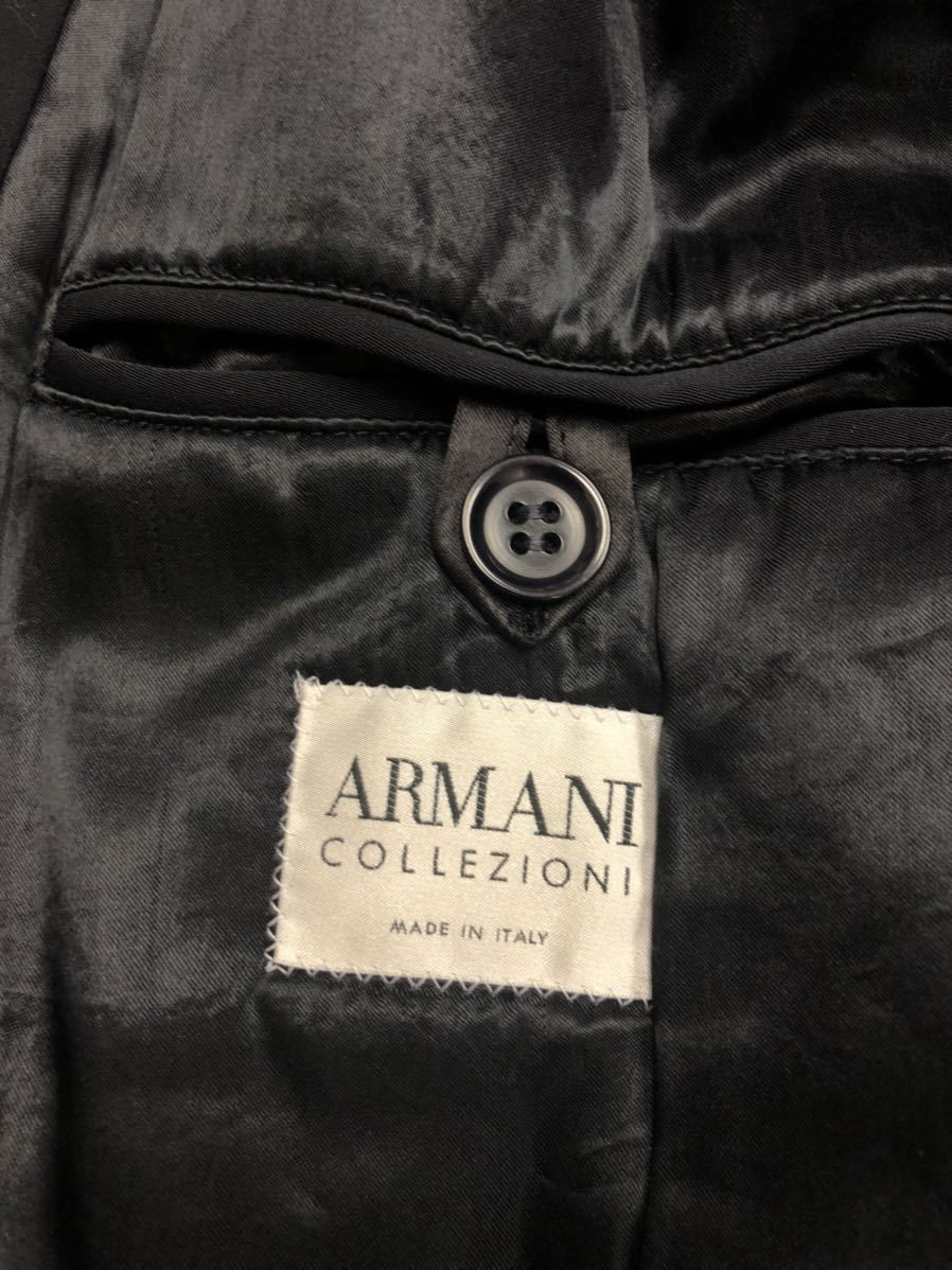 ARMANI Collezioni アルマーニ　メンズ　ブラック　　ロングコート アウター　上着　50表記_画像3