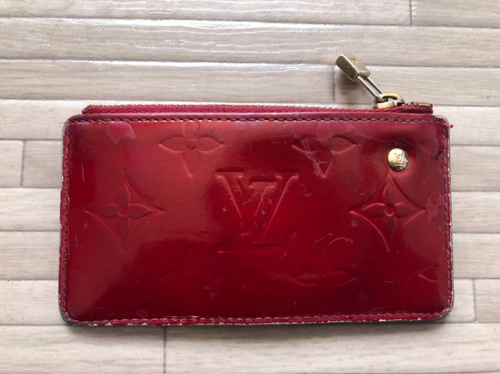 louis vuitton コインケース ヴェルニ ポシェットクレ 小銭入れ 財布 キーケース ルイ・ヴィトン エナメル_画像2