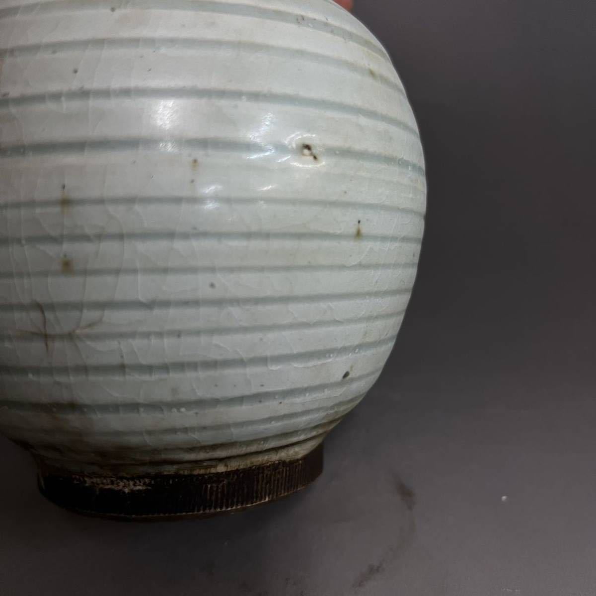 青磁 罐 水入 古磁 古美術 李朝白磁 朝鮮 中国 時代物