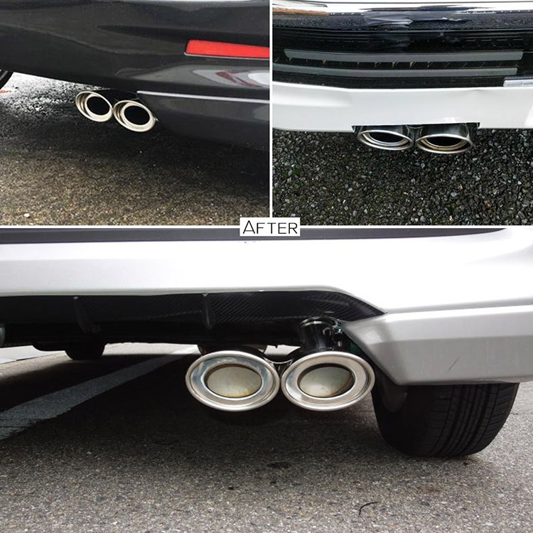 [ dropping out prevention wire attaching ] muffler cutter 2 pipe out slash double soup exterior custom parts dress up approximately 21mm~37mm applying 