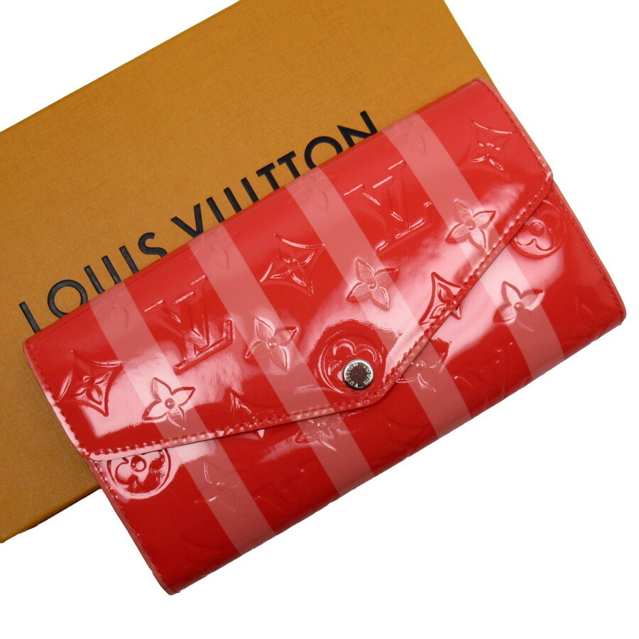 Louis Vuitton ルイヴィトン 長財布 モノグラム 好評にて期間延長 ヴェルニ 53788f ポルトフォイユサラ レイユール パテントレザー ポピーペタル パーティを彩るご馳走や
