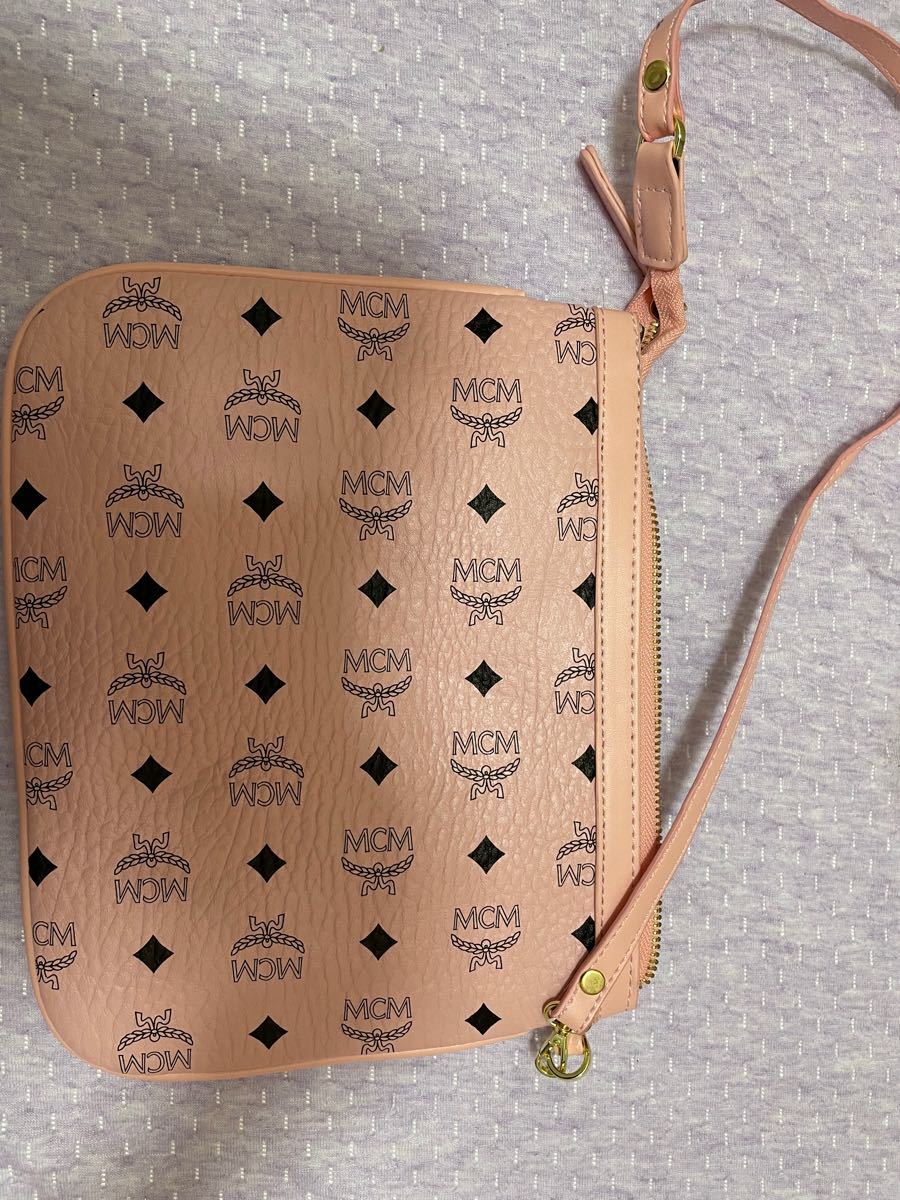 MCM ピンク ショルダーバッグ クラッチバック ポーチ 斜めがけ