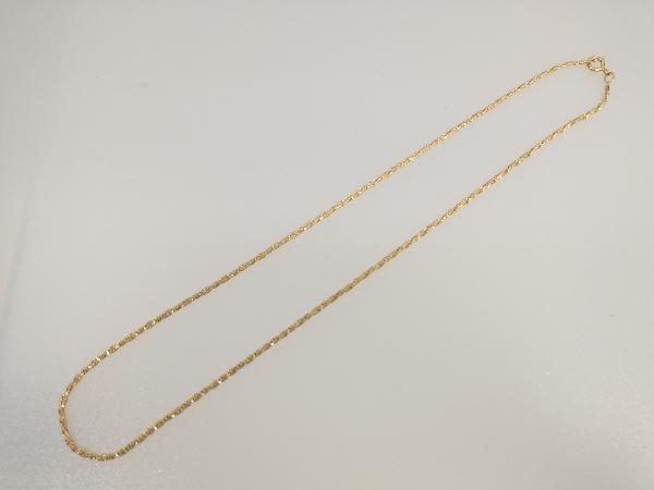 32%割引本物 K18 デザインチェーンネックレス ツイスト 捻り ひねり