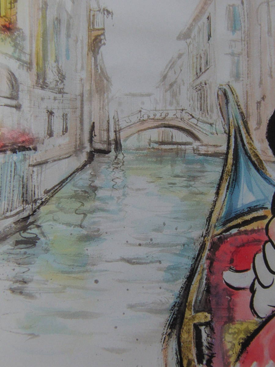 ネイト・ジョルジオ、【GONDOLA RIDE VENICE】、希少な額装用画集より、新品額装付、状態良好、送料込み_画像4