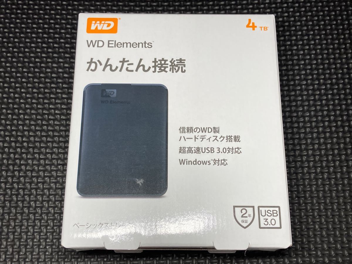 新品   WD Elements Portable  ポータブルHDD 4TB USB3.0 外付け　USB ハードディスク