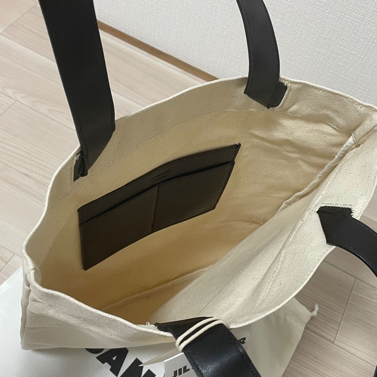 JIL SANDER ジルサンダー　キャンパス　トートバッグ　ショルダーバッグ　本革