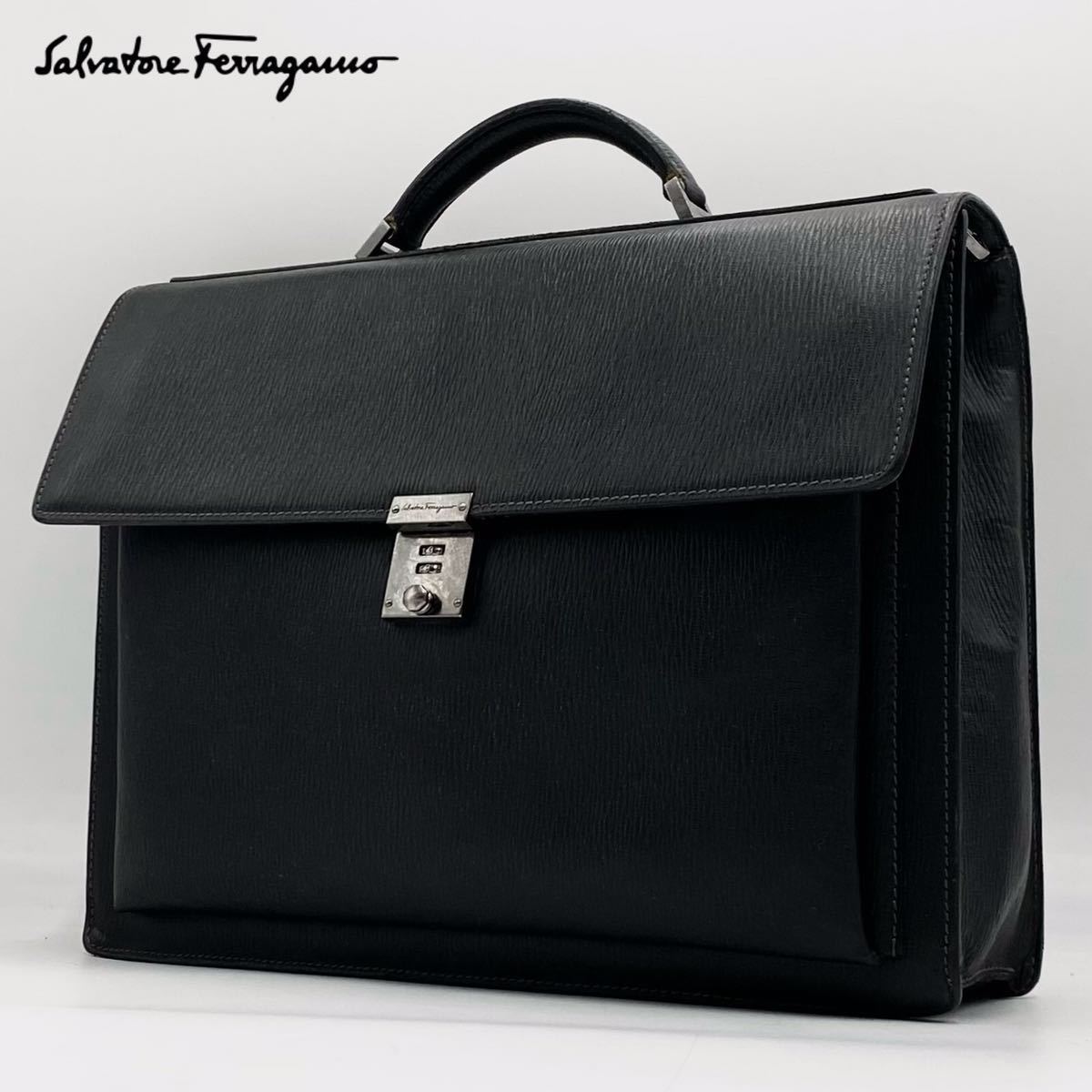 1円~極美品 Salvatore Ferragamo フェラガモ メンズ ブリーフケース ...