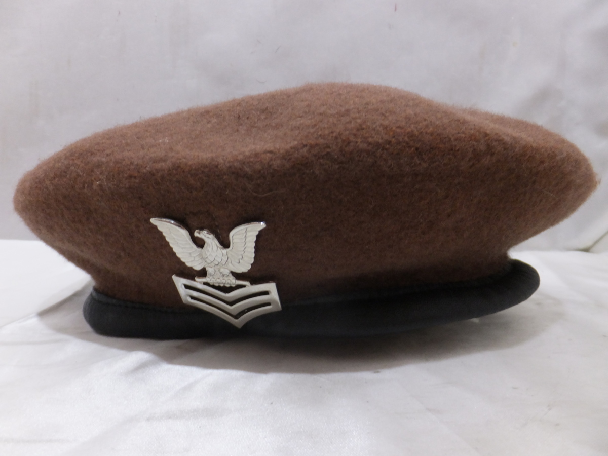 NATO WOOL BERET NATO軍 ウールベレー帽 帽子 サイズ61 ブラウン_画像1