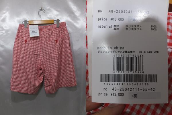 JUNKO SHIMADA GOLF Junko Shimada Golf shorts tag attaching beautiful goods size 42 red series white series lady's 