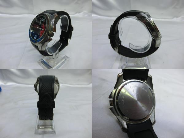 U.S.POLO 腕時計/ U9007 ブラック ×シルアー メンズ ユーエスポロ クォーツ リストウオッチ_画像2